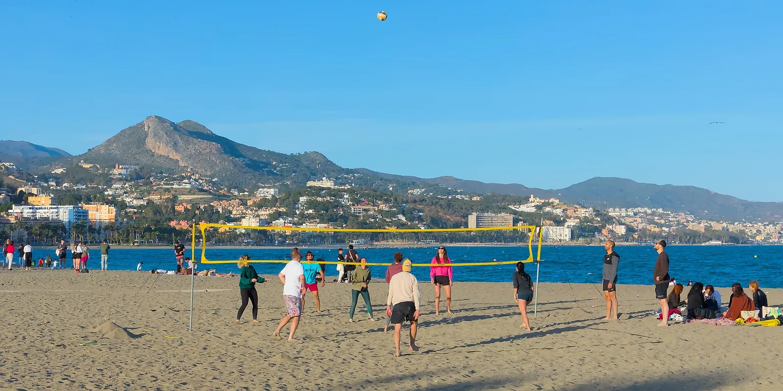 Sunny afternoon on Málaga's Malagueta beach
