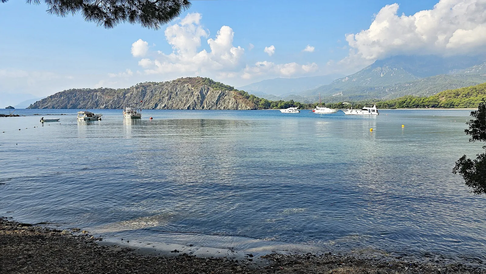 Calm turquoise bay at Phaselis South Harbour