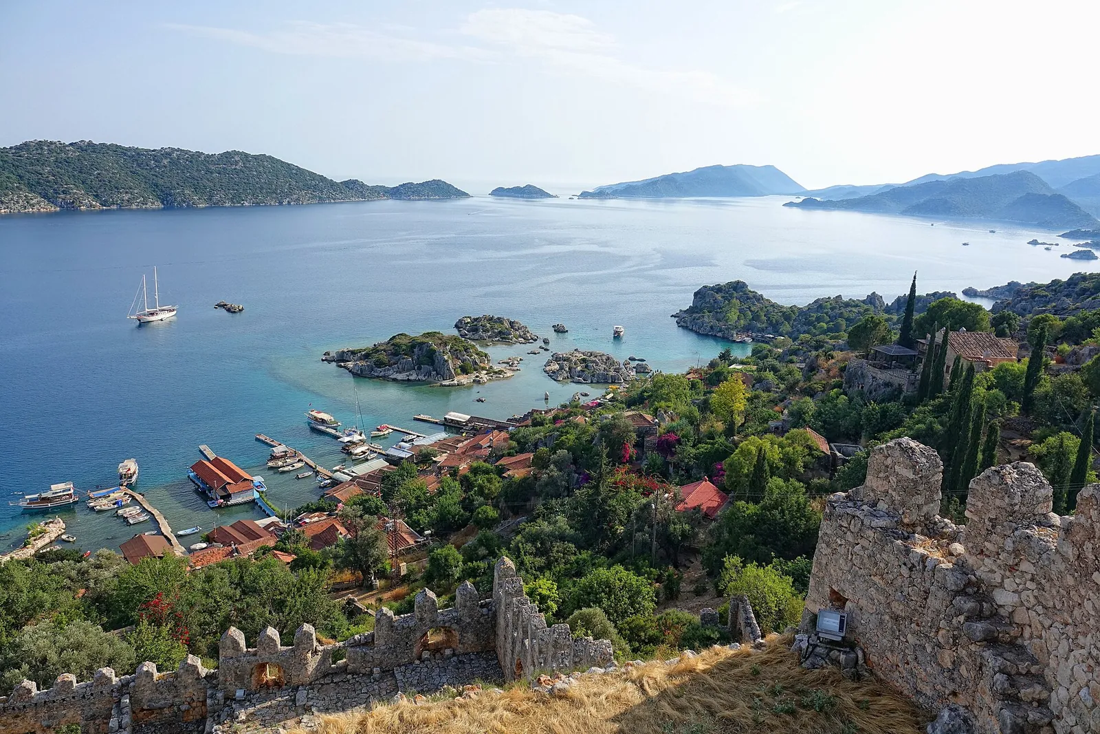 Kekova bay and Kaleköy seen from Simena castle