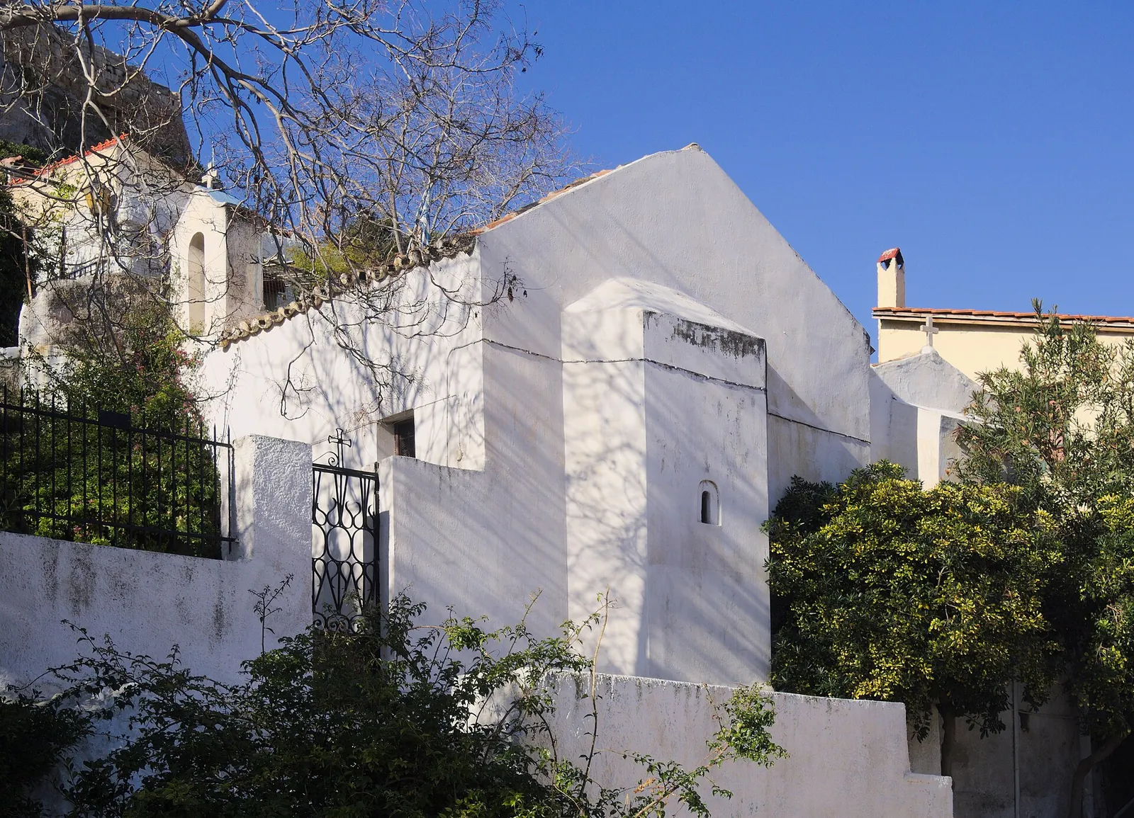 Whitewashed houses in Anafiotika below the Acropolis