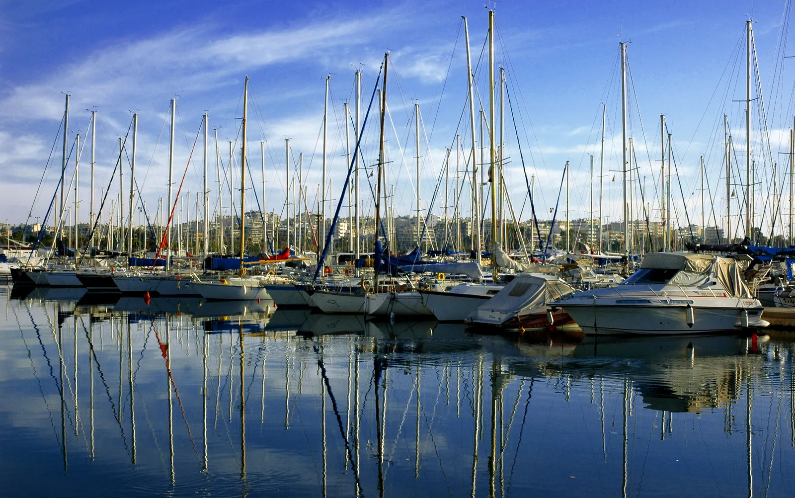Sailboats in the marina at Faliro on the Athens coast