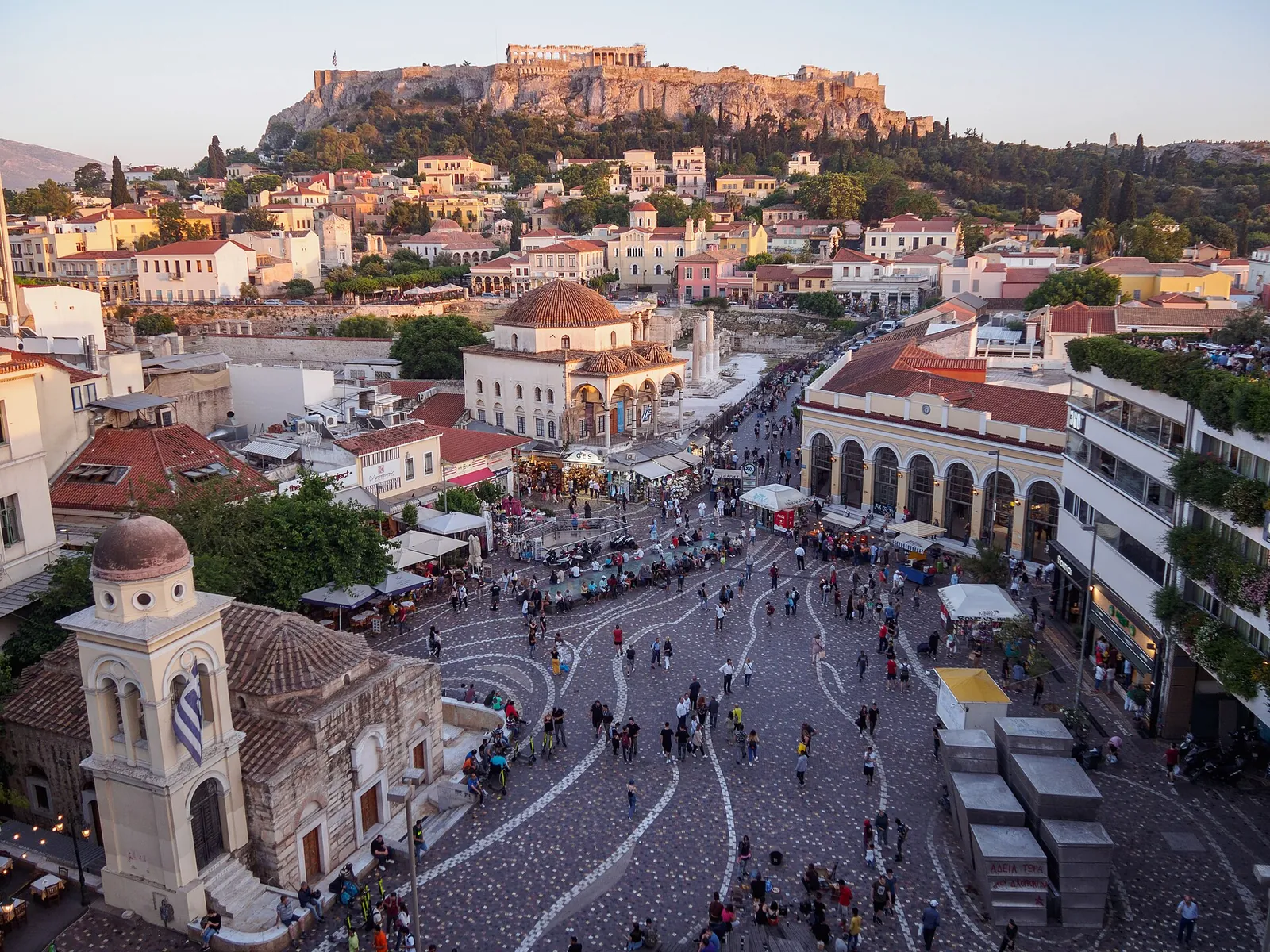 Monastiraki Square with the Acropolis behind