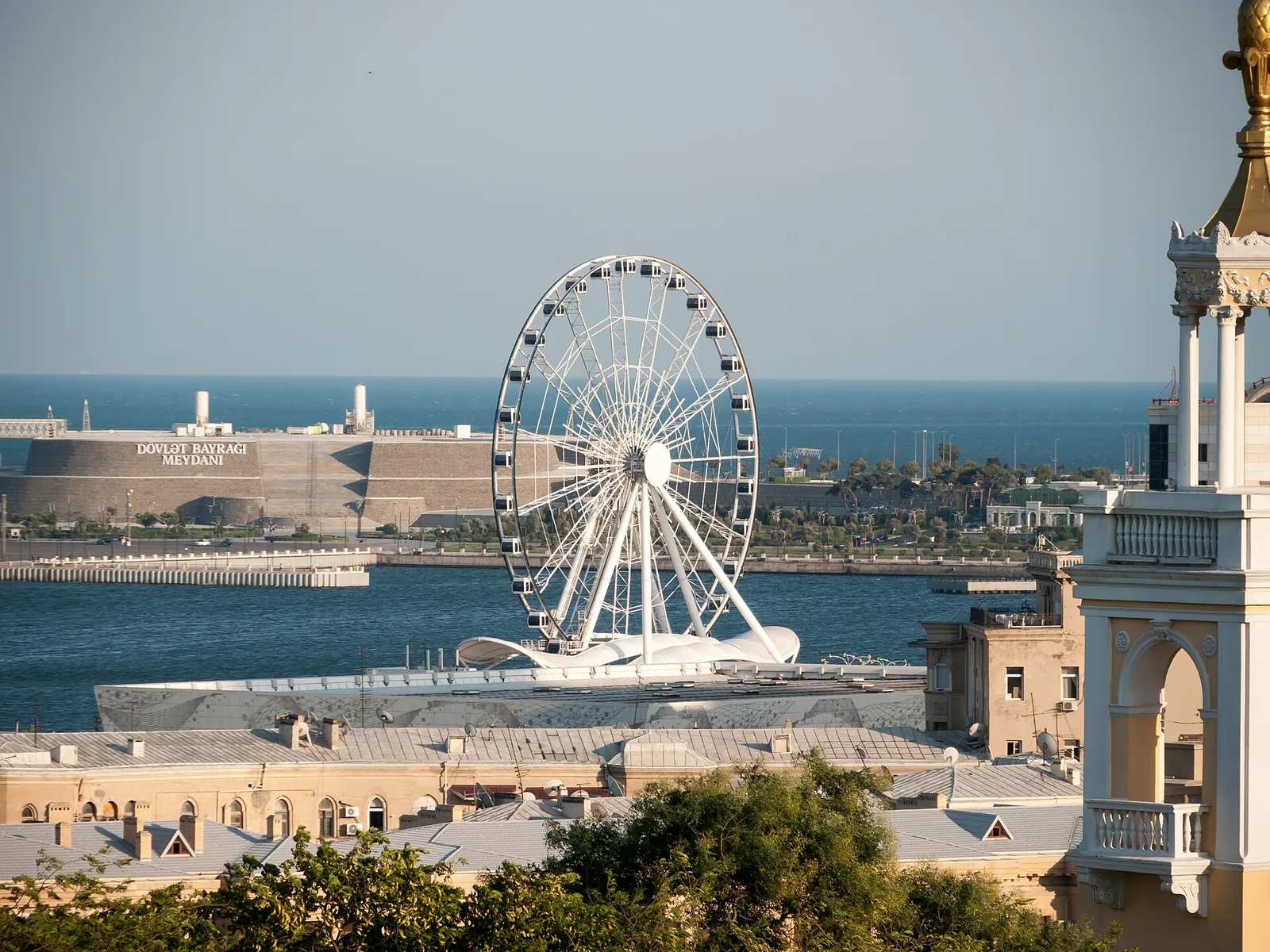 The Ferris wheel on Baku's Caspian seafront