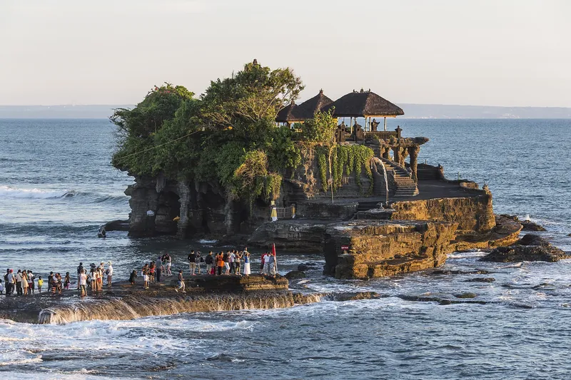 Pura Tanah Lot temple on its sea rock, Bali