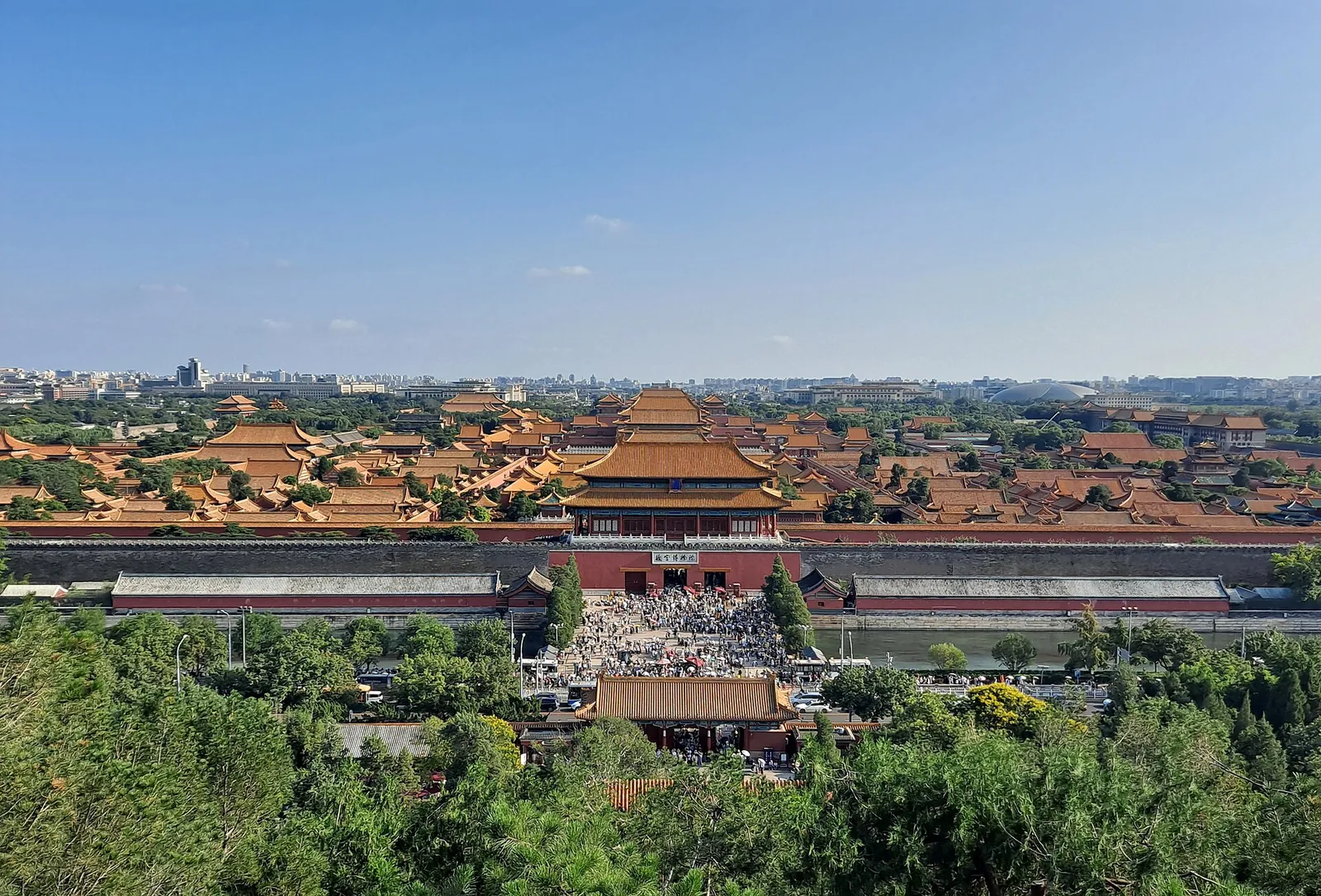 Forbidden City rooftops seen from Jingshan Park
