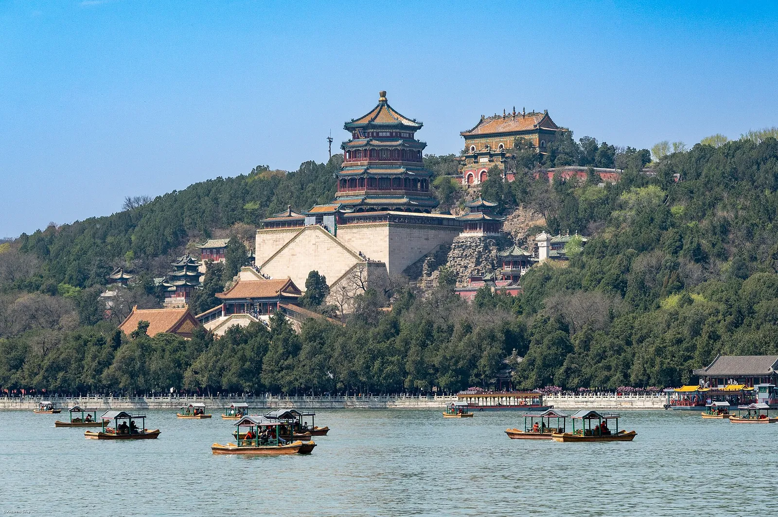 Longevity Hill and boats on Kunming Lake, Summer Palace