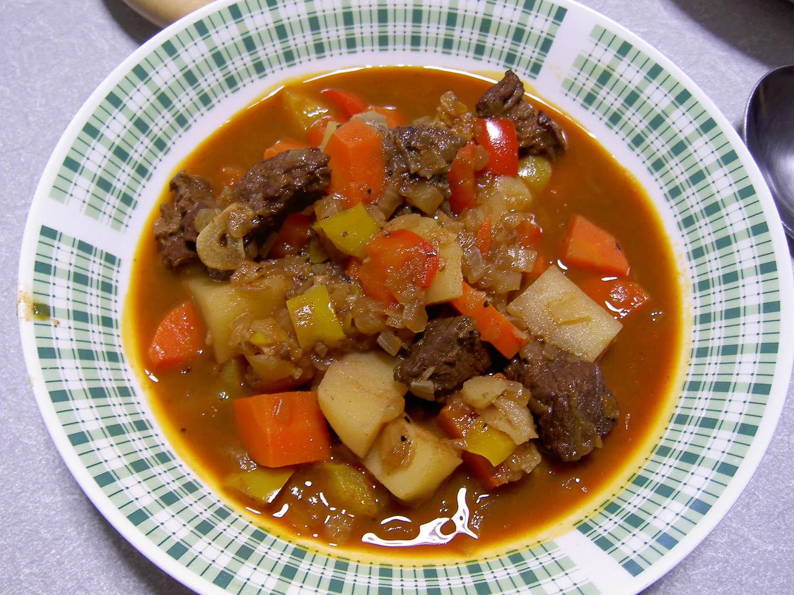 A hearty bowl of Hungarian goulash