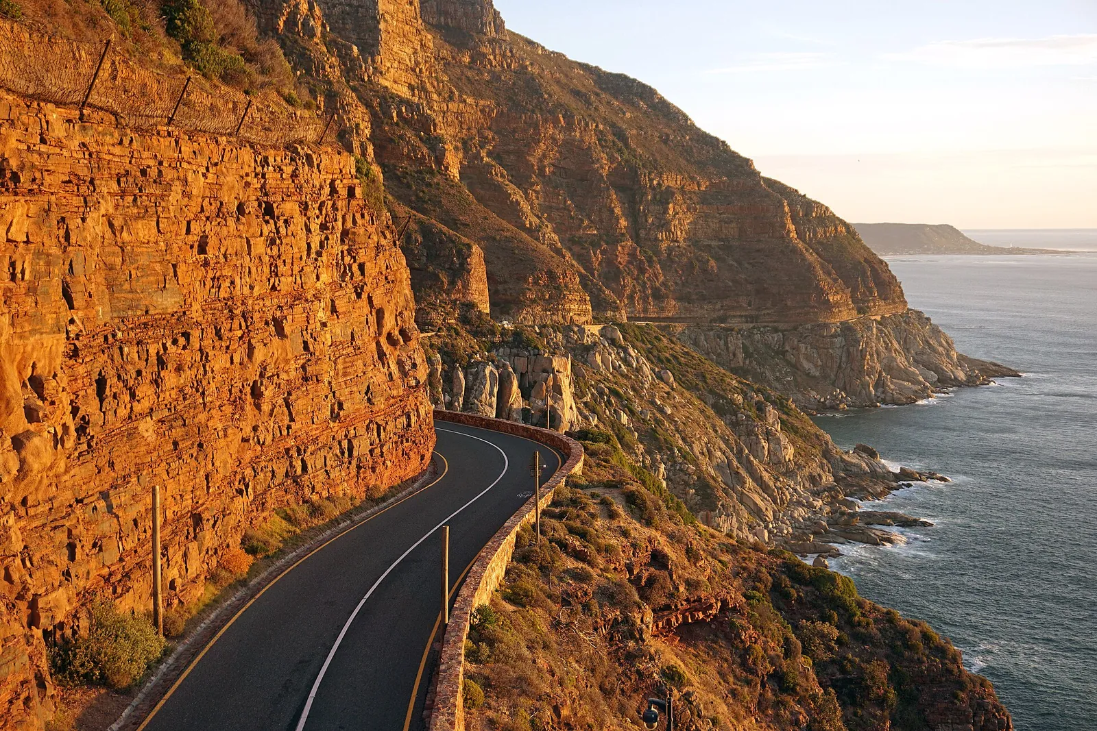Chapman's Peak Drive glowing in the late sun