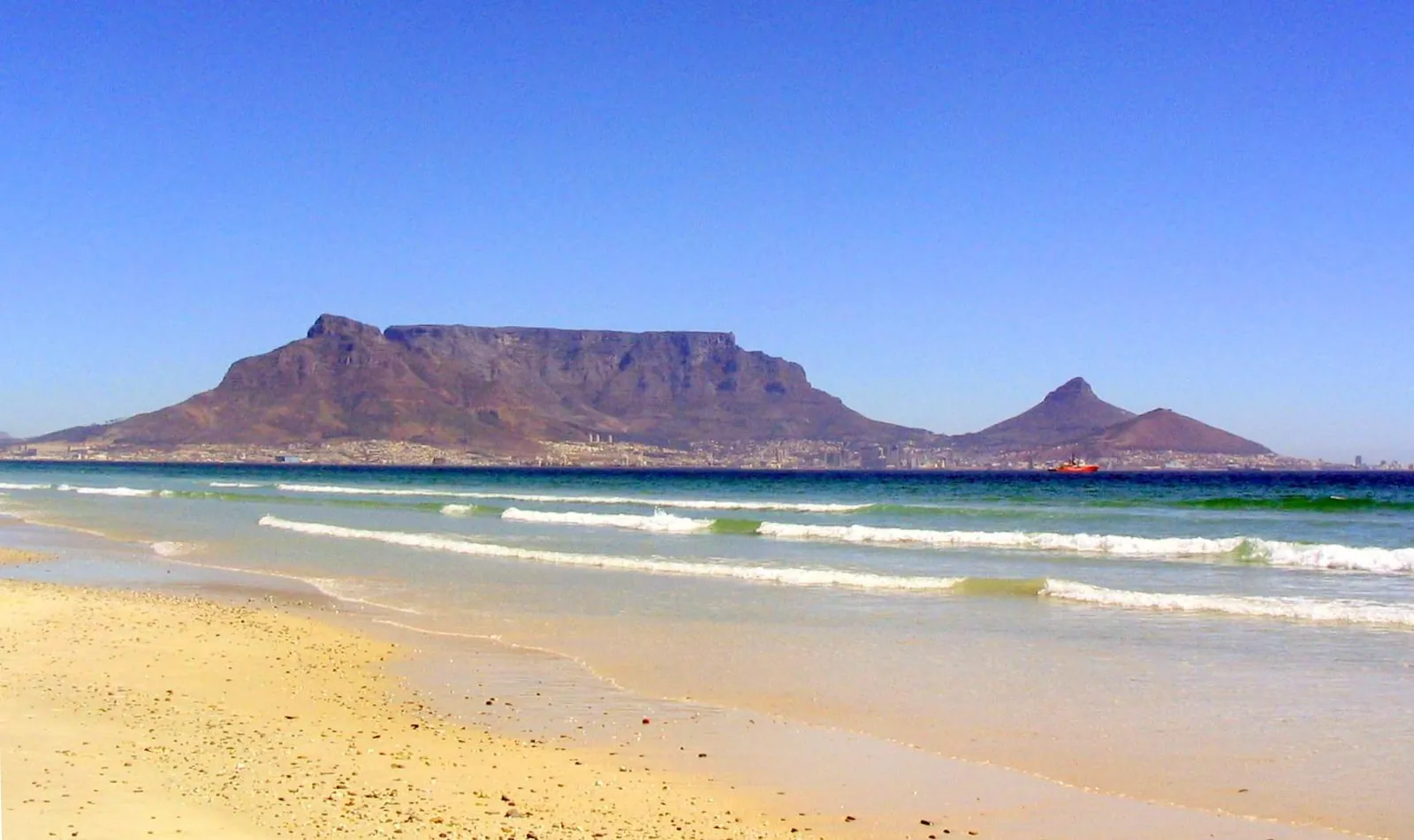 Table Mountain rising above the Atlantic, Cape Town