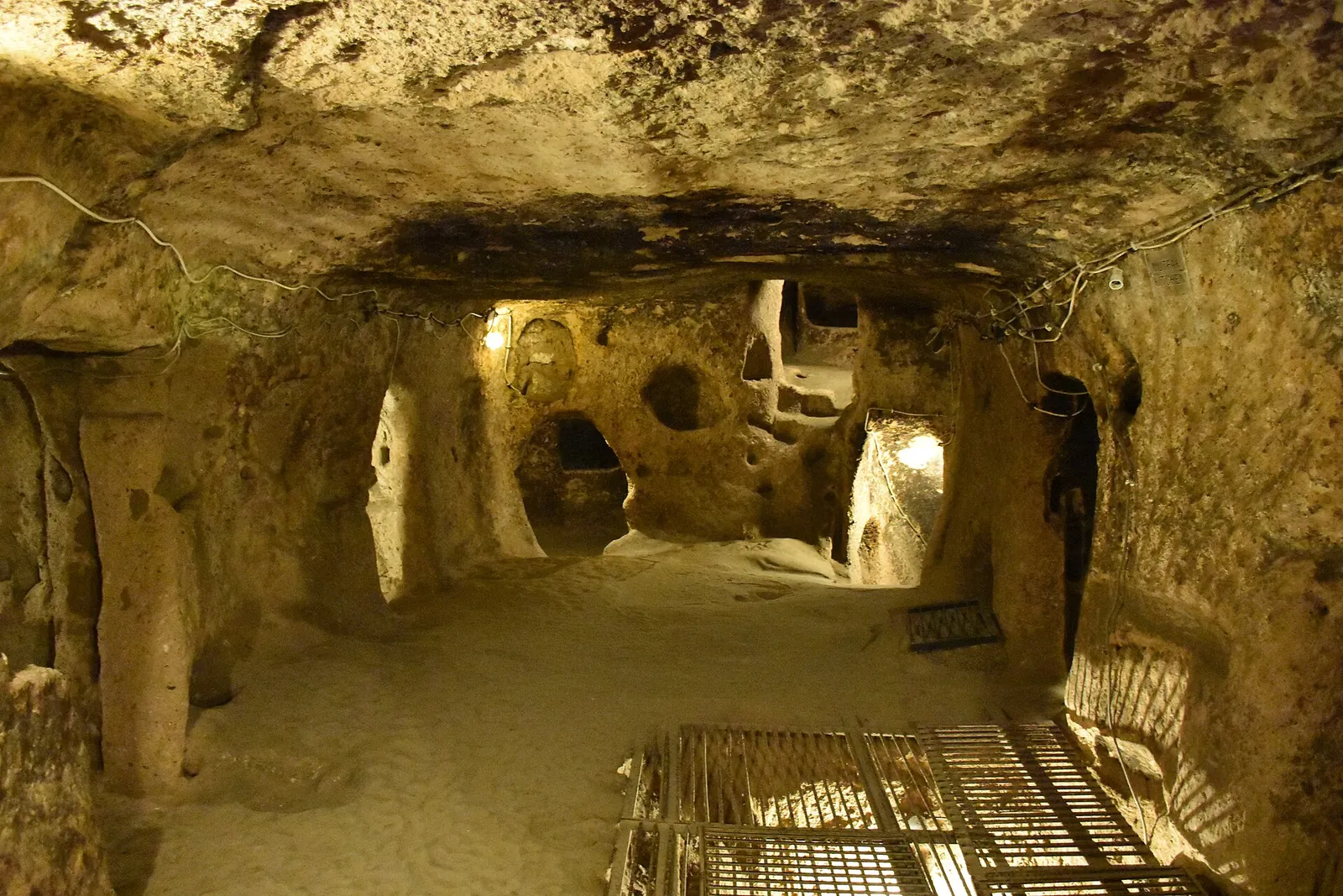 Carved rooms and passages inside Kaymakli Underground City