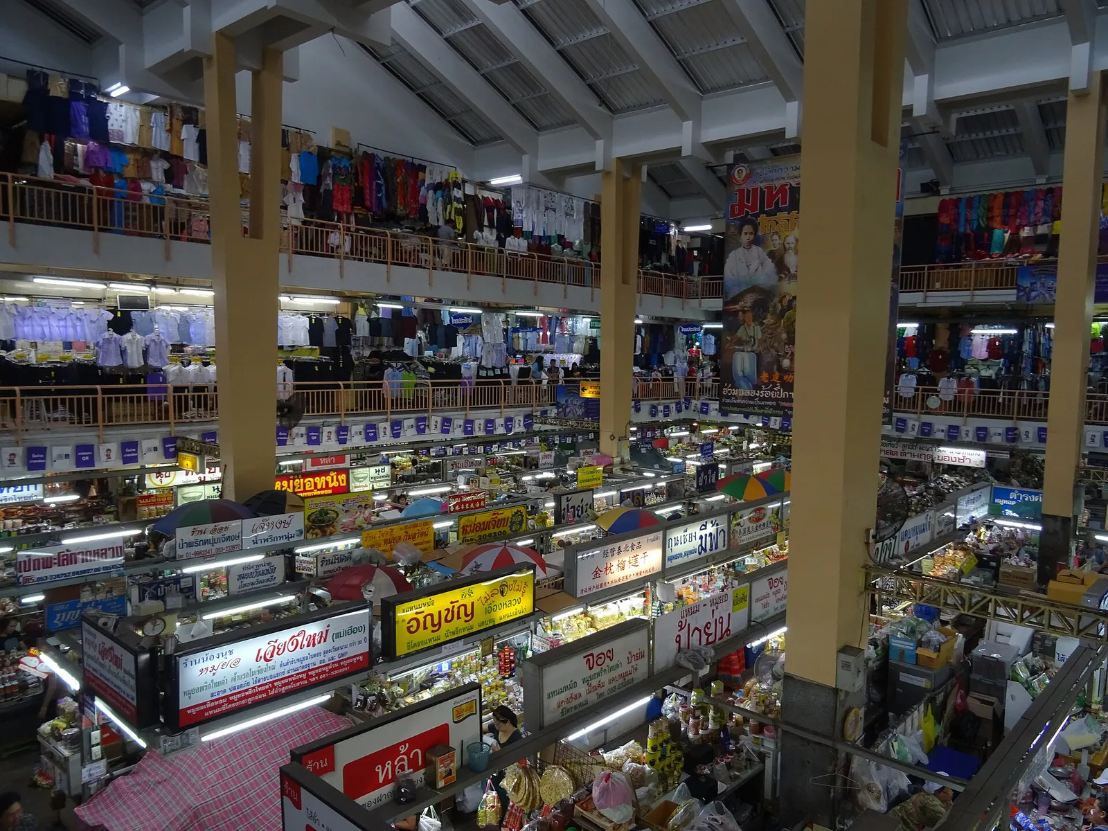 Colourful stalls inside busy Warorot Market