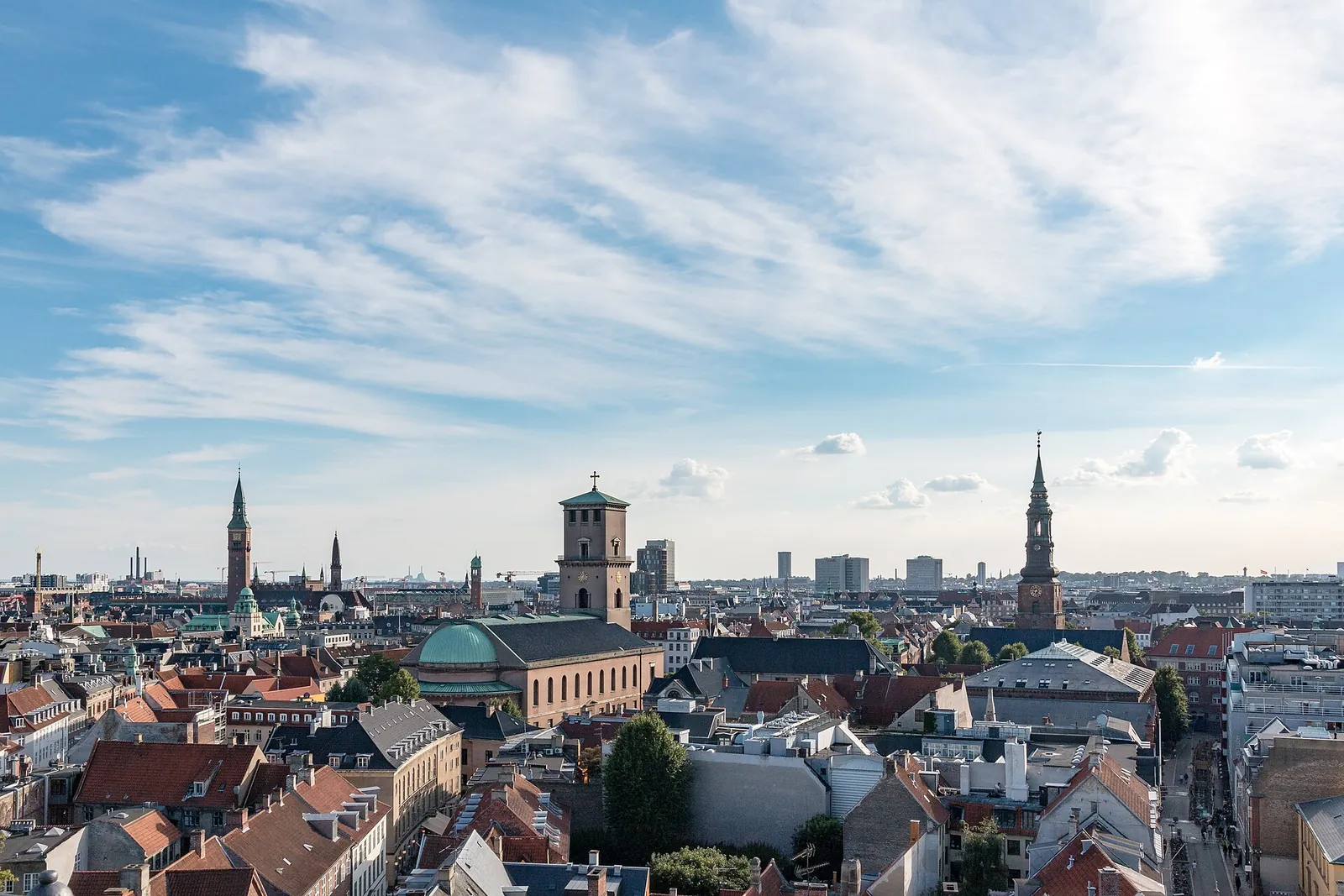 Copenhagen rooftops seen from the Round Tower