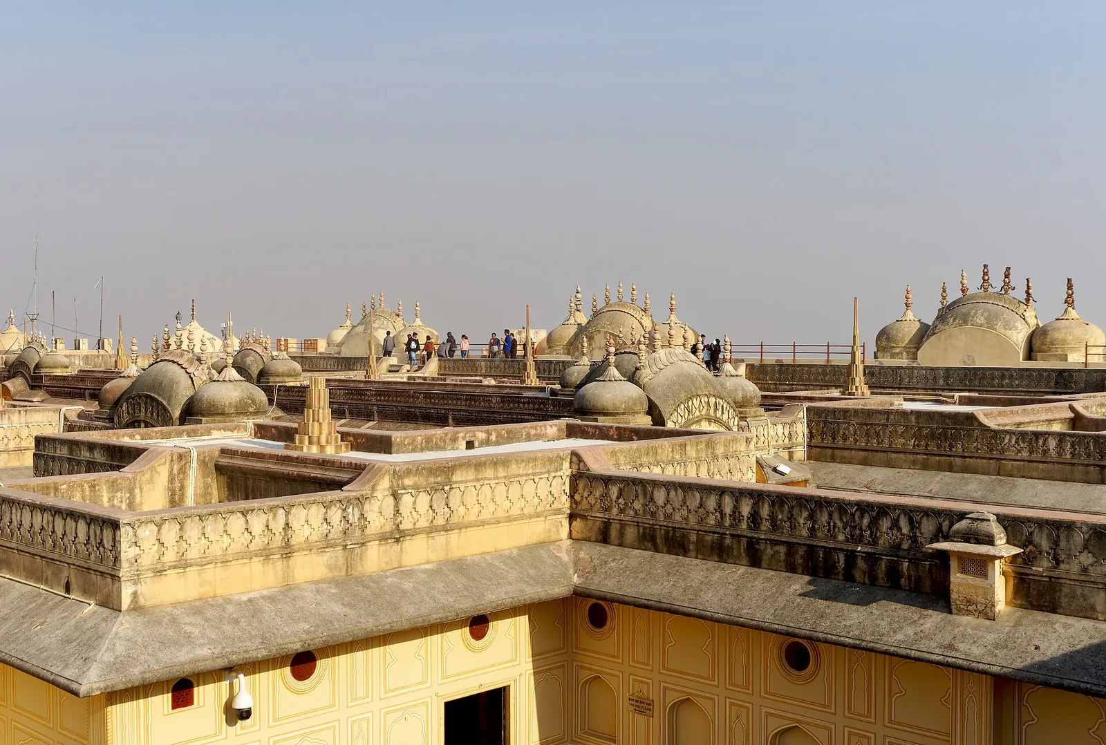 Rooftops and domes of Nahargarh Fort above Jaipur