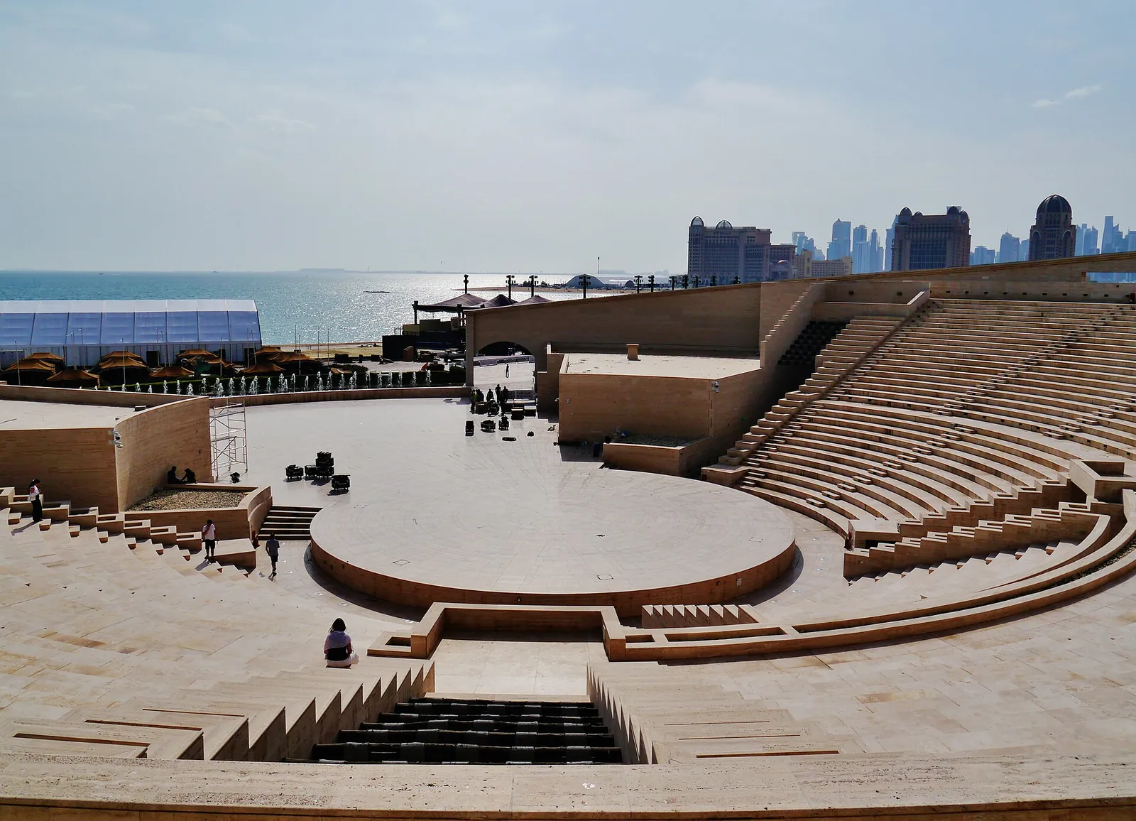 Katara's open-air amphitheatre looking out to the sea