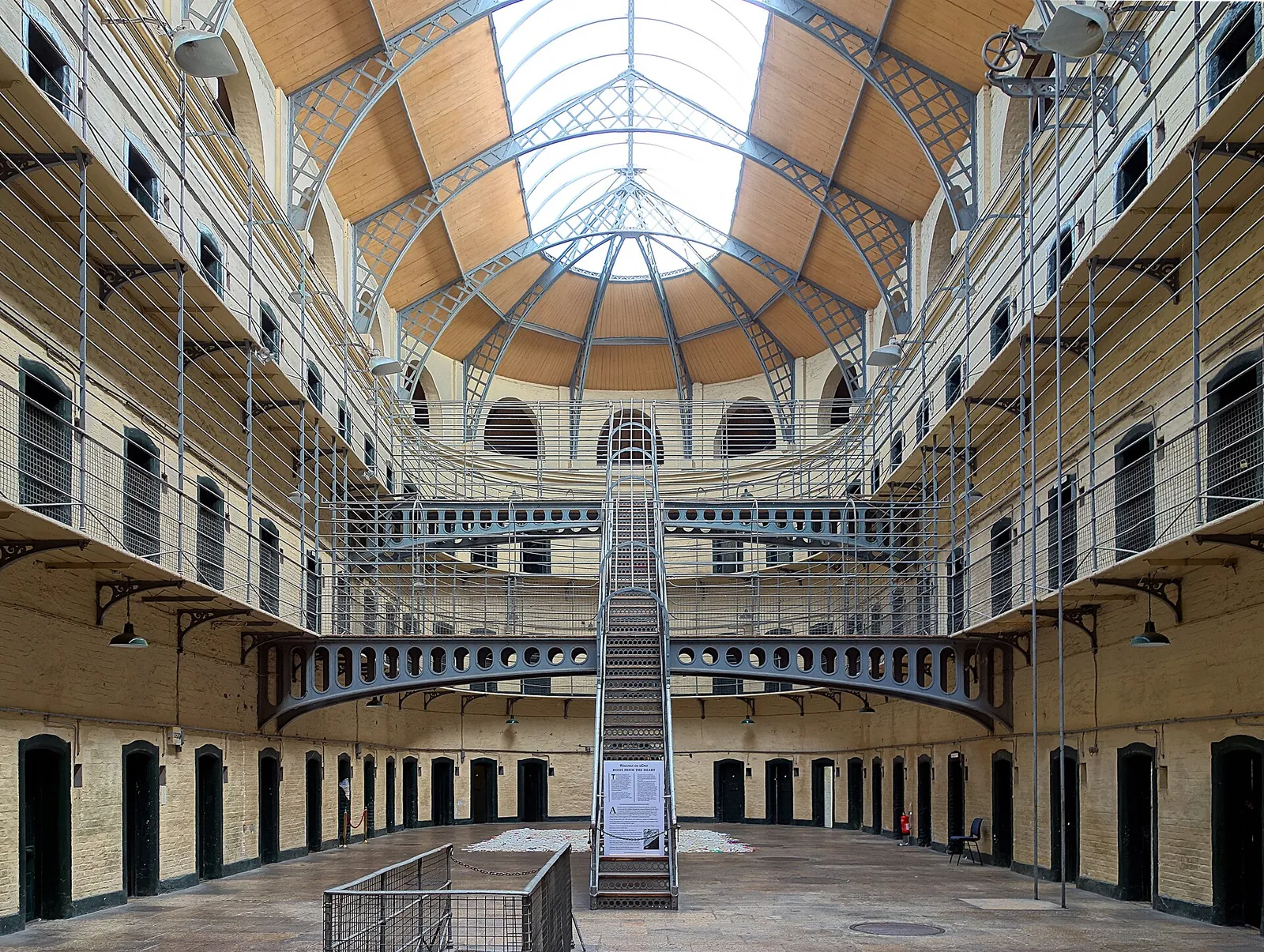 The skylit East Wing cell hall at Kilmainham Gaol