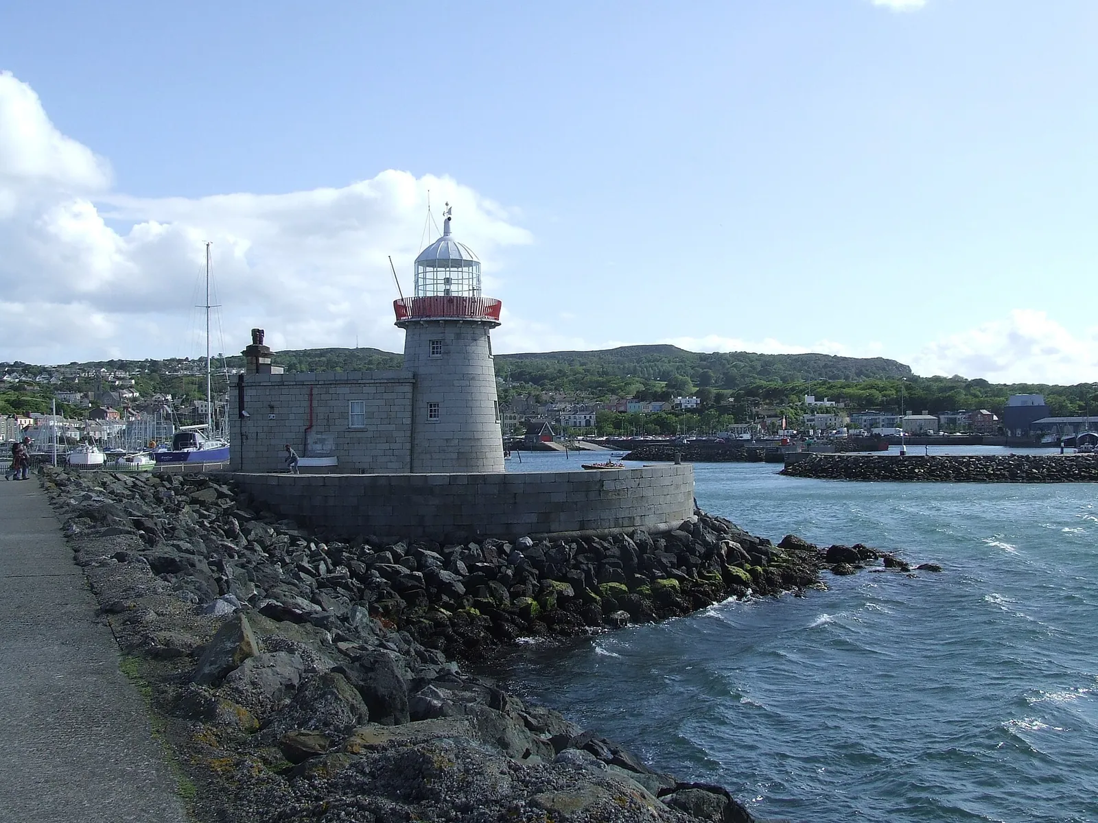 Howth Harbour lighthouse at the end of the pier