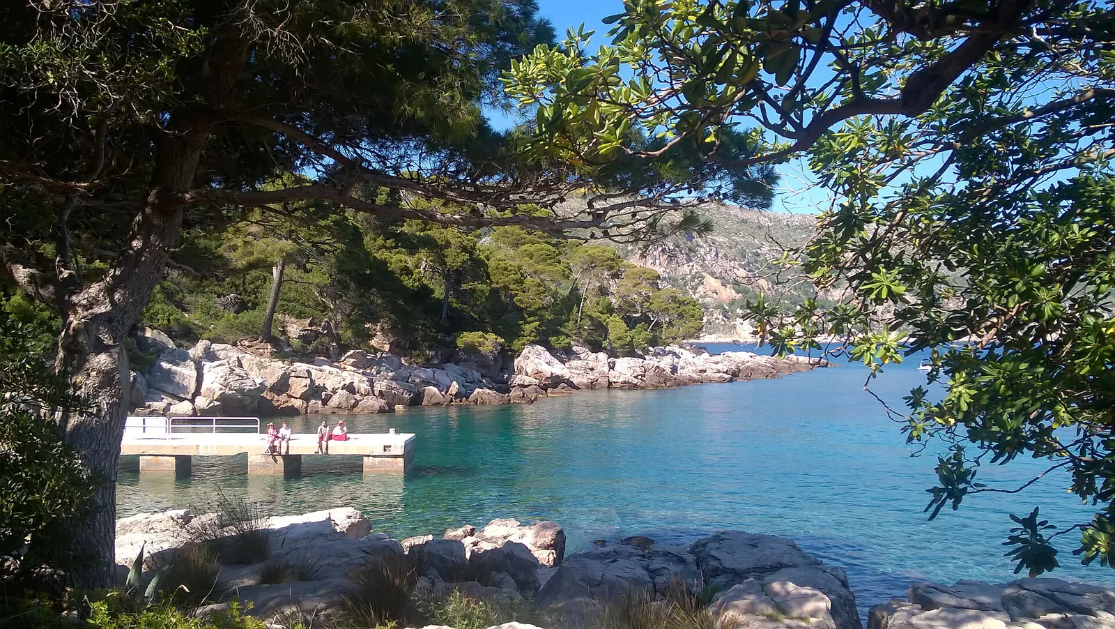 A sheltered turquoise cove on Lokrum