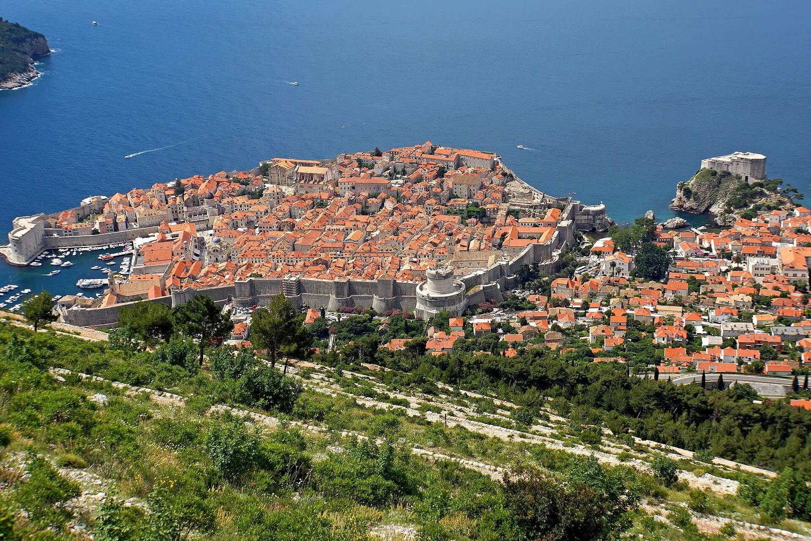 The Old Town seen from Mount Srđ