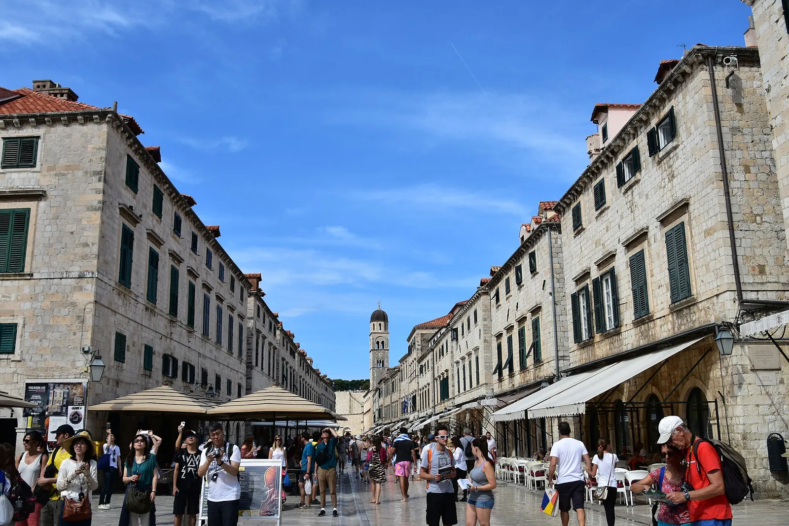 The Stradun, the Old Town's polished main street