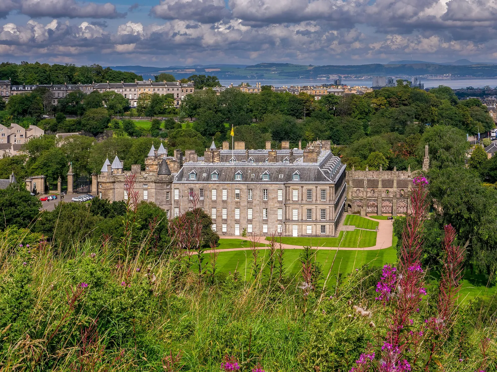 Palace of Holyroodhouse seen from the hillside