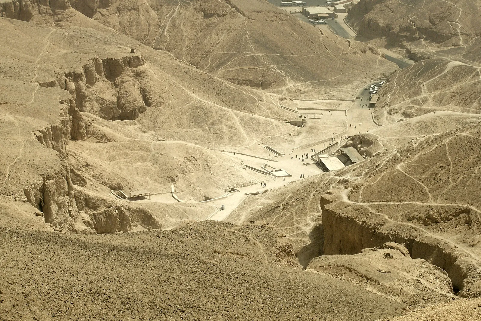 The Valley of the Kings seen from the desert hills