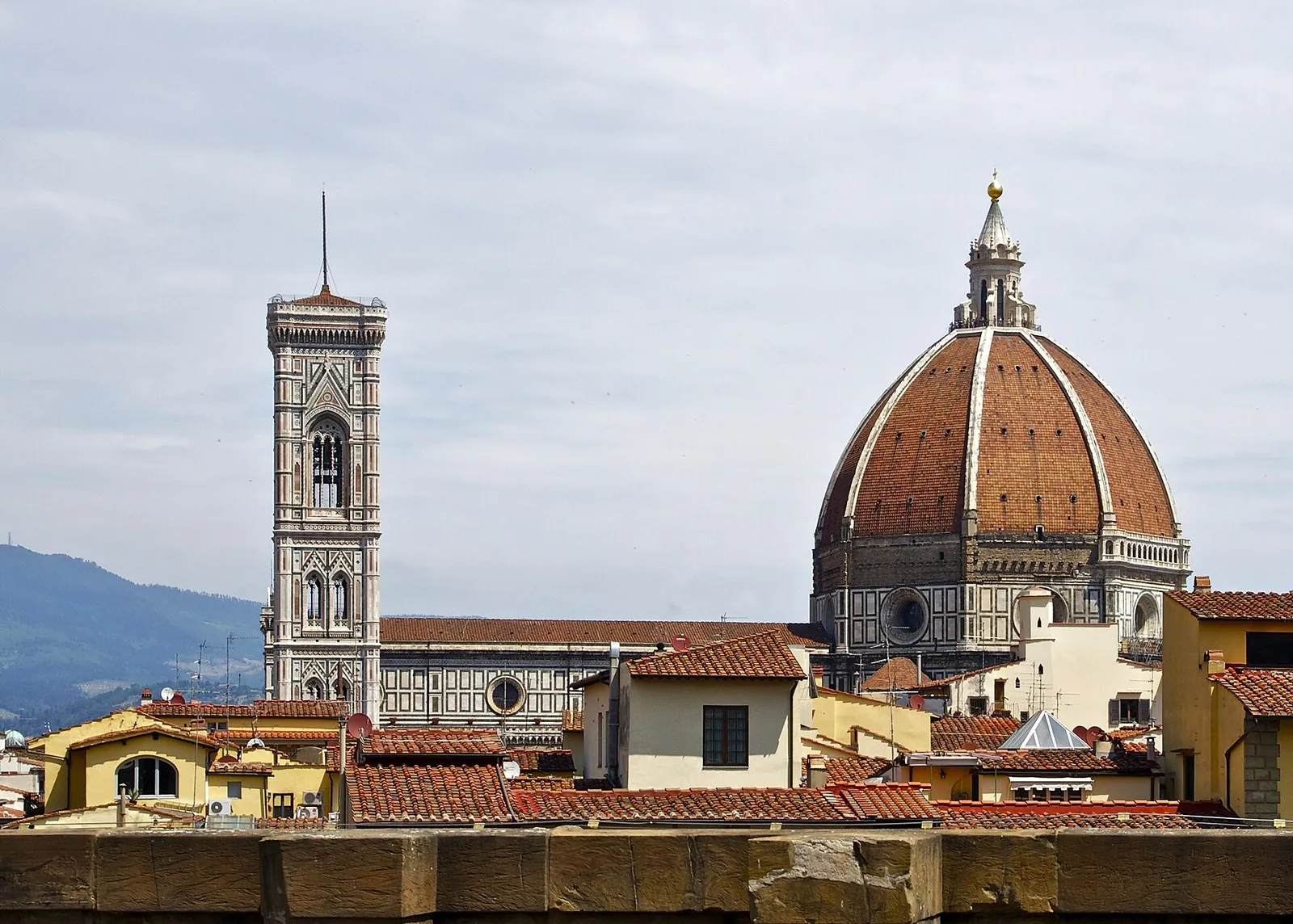 The Duomo and Giotto's Bell Tower over terracotta roofs