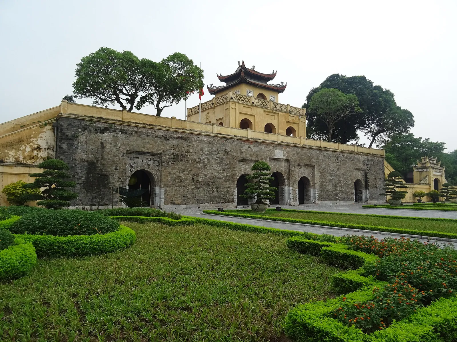 Doan Mon gate and gardens at the Imperial Citadel of Thang Long
