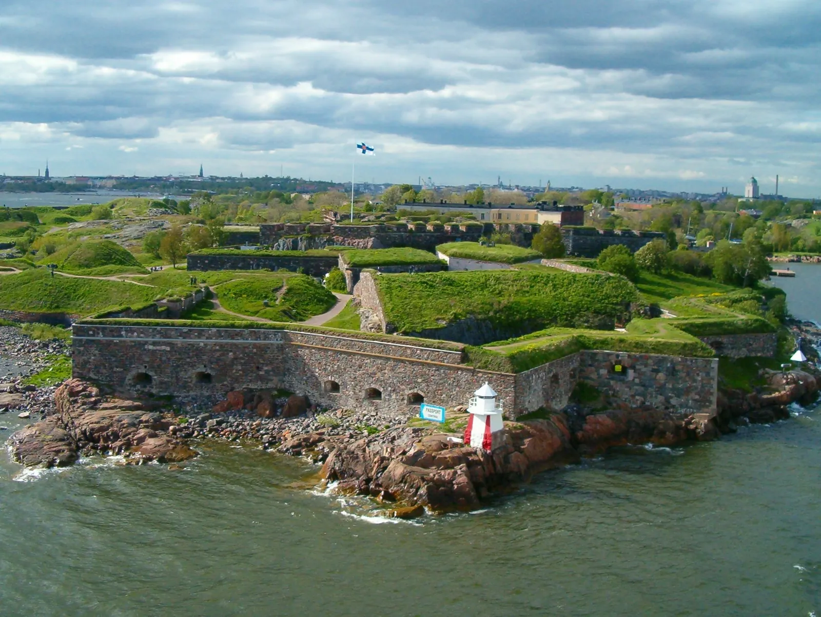 Green ramparts of the Suomenlinna sea fortress