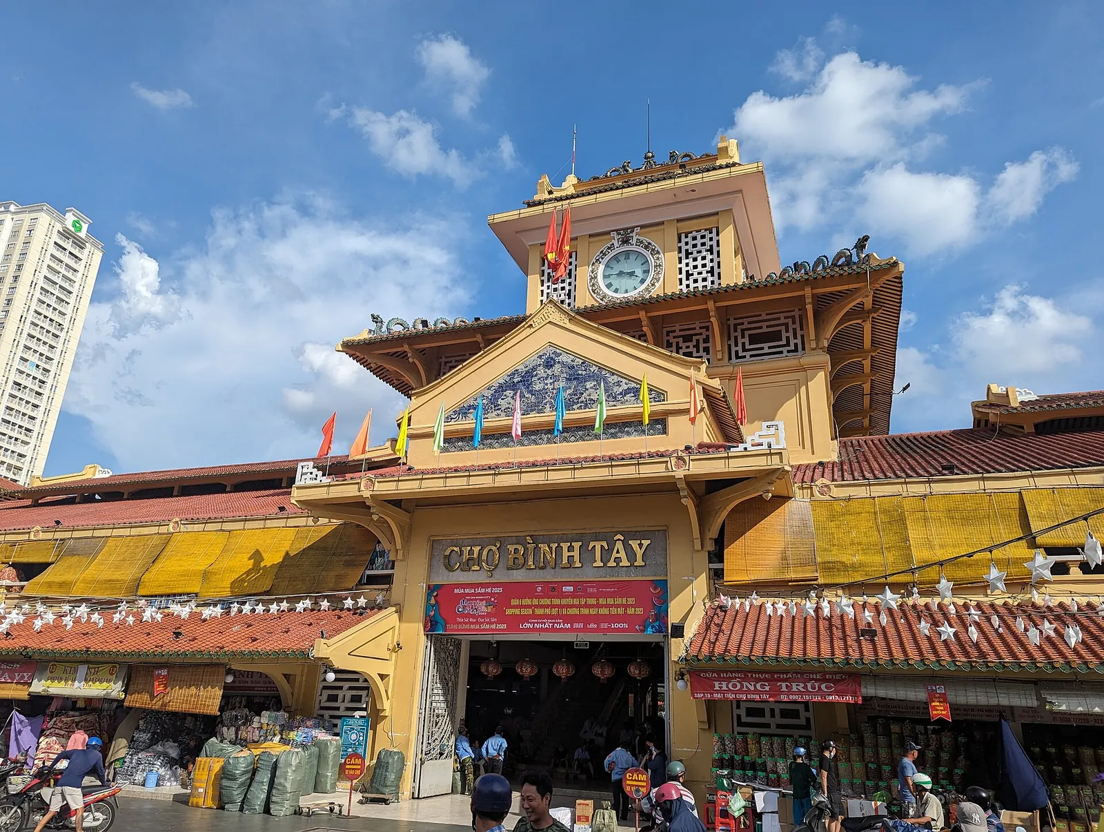 Clock tower of Binh Tay Market in Cholon