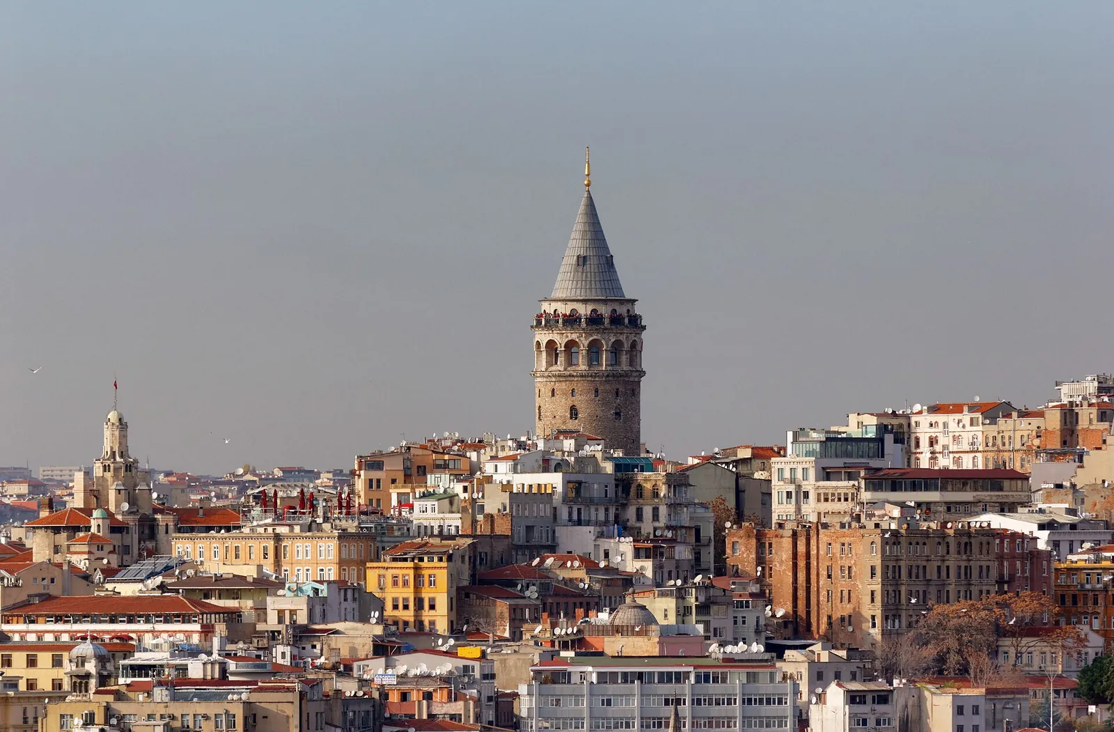 Galata Tower rising above the rooftops of Karaköy