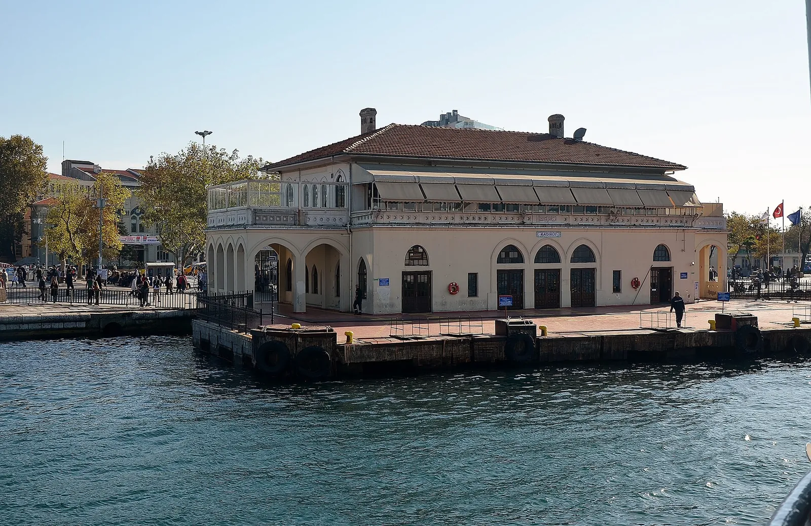 Kadıköy's old ferry pier on a sunny afternoon