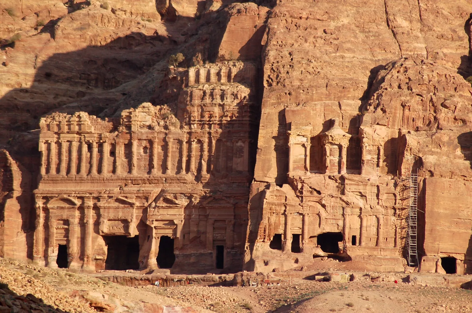 Royal Tombs carved high into Petra's cliff face