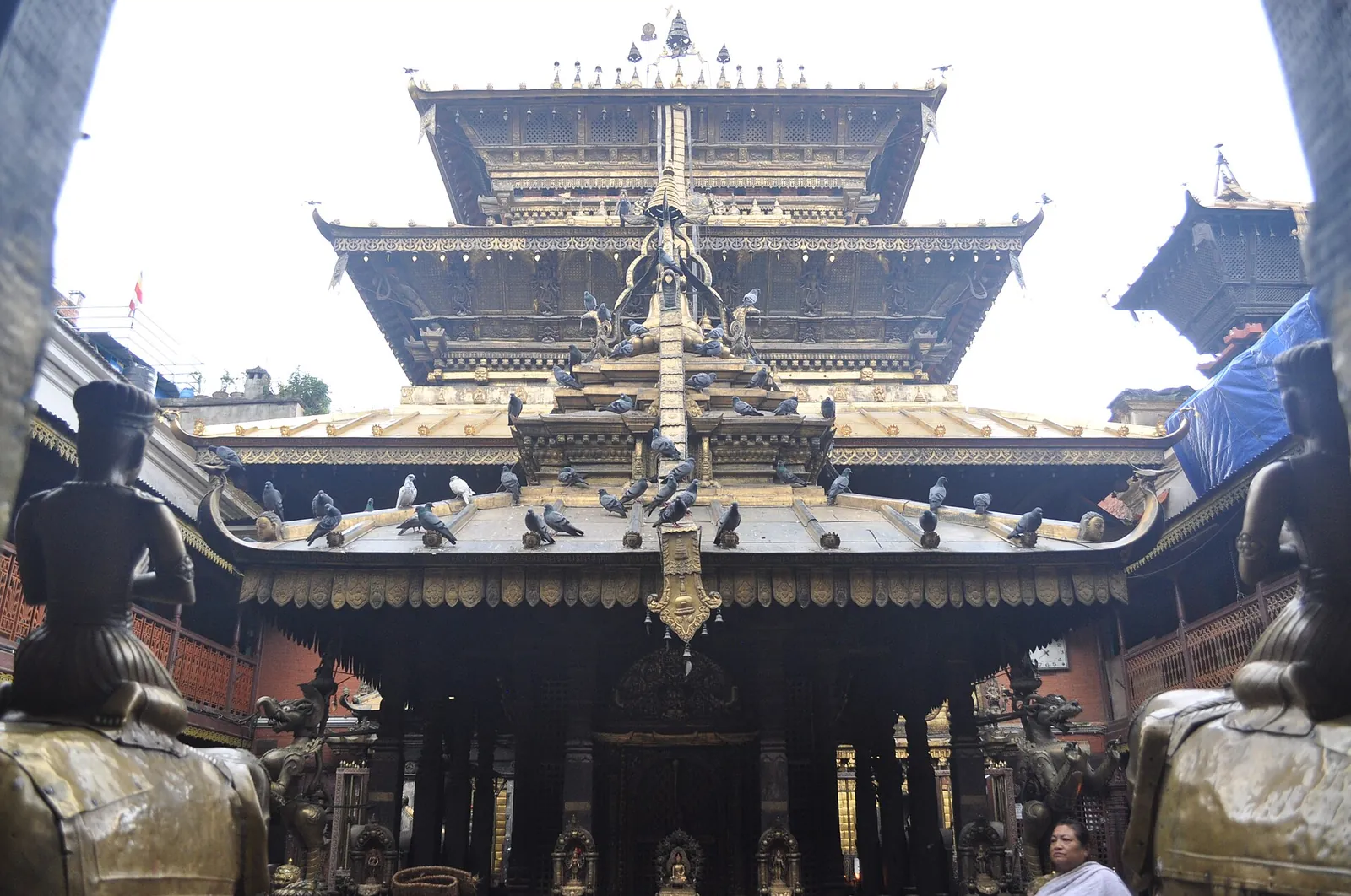 The gilded Golden Temple monastery in Patan