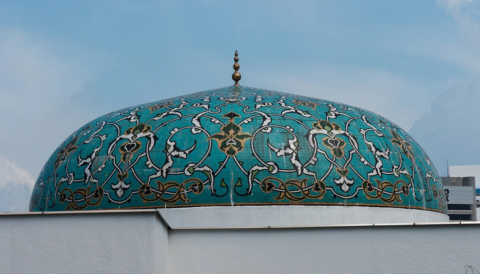Turquoise tiled dome of the Islamic Arts Museum Malaysia