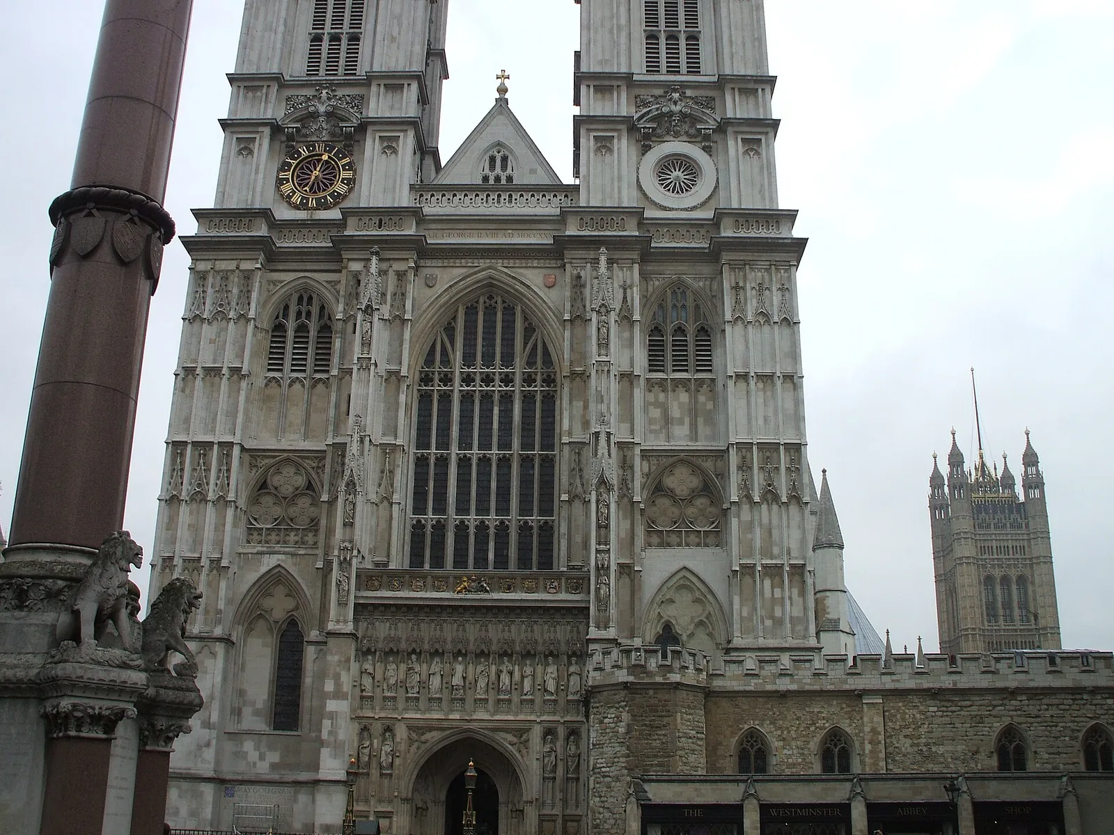 The Gothic west front of Westminster Abbey