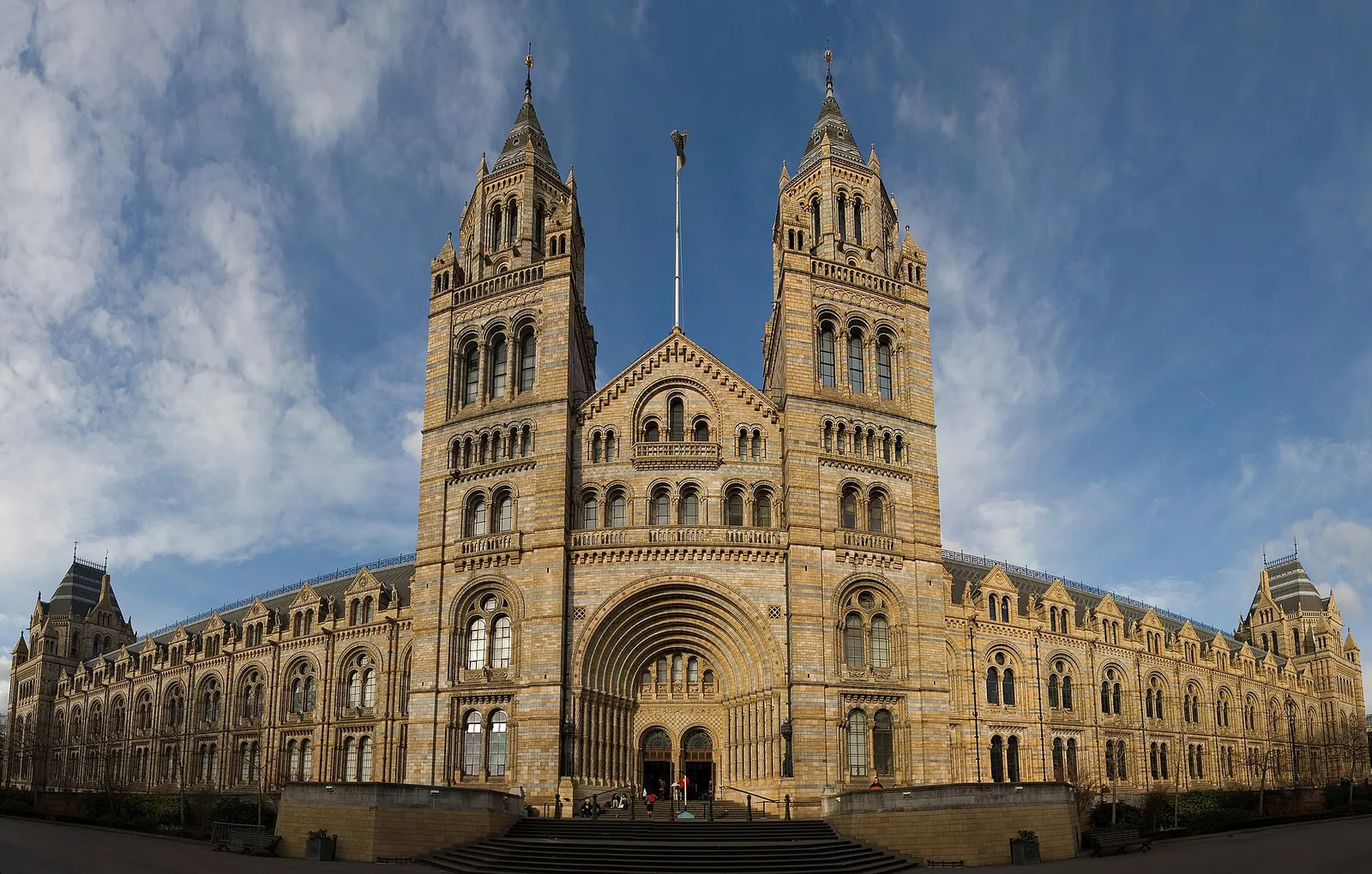 The grand facade of the Natural History Museum