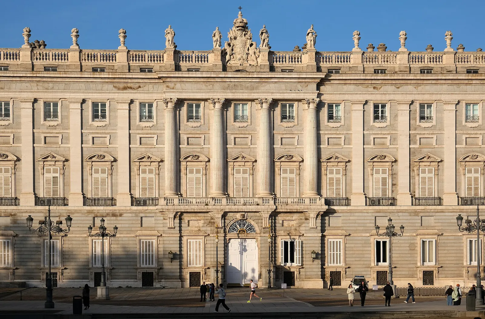 Golden light on the Royal Palace of Madrid