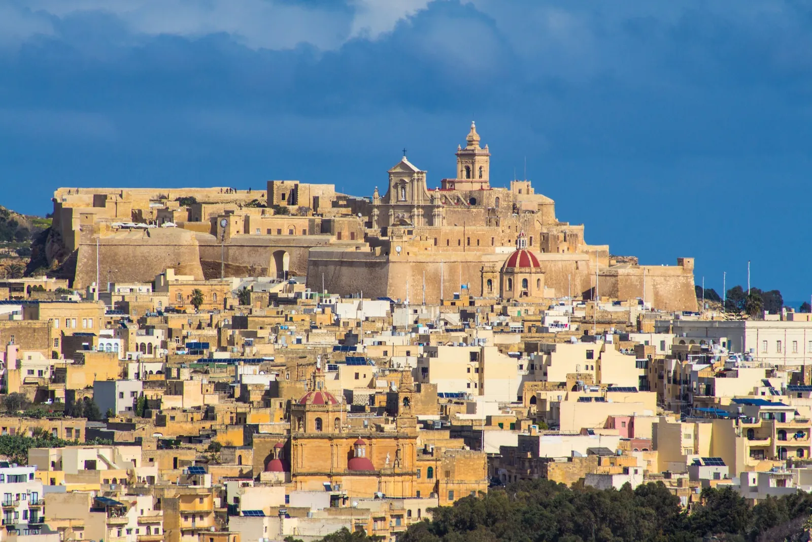 The Ċittadella crowning Victoria on Gozo