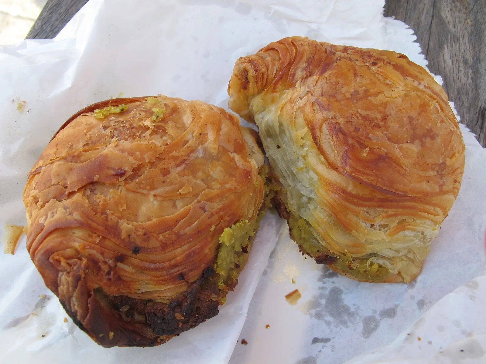 Flaky Maltese pastizzi fresh from a Rabat bakery