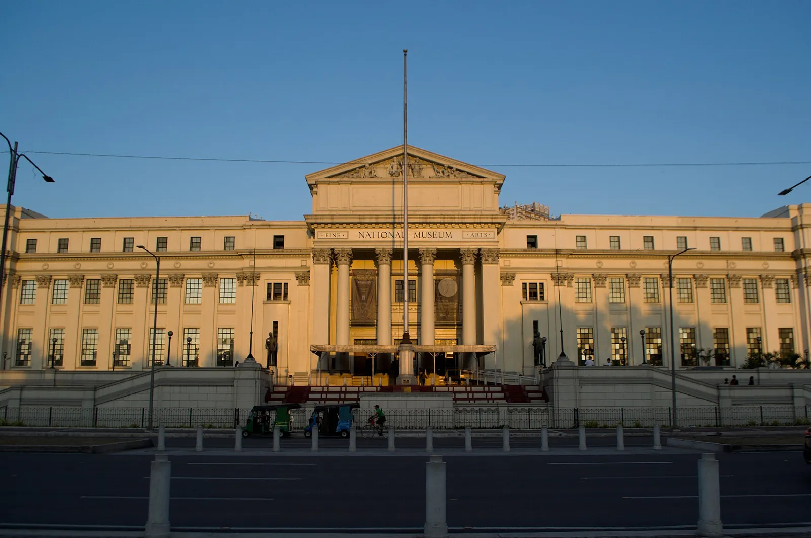 National Museum of Fine Arts glowing at golden hour