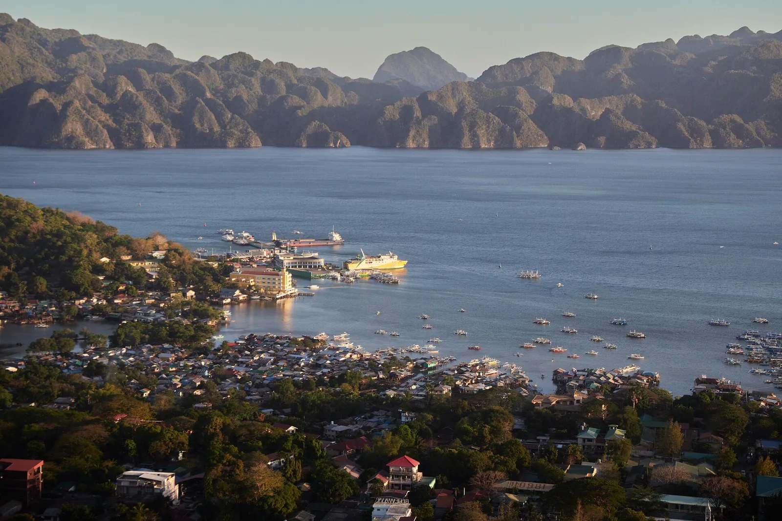 Coron town and bay seen from Mt. Tapyas