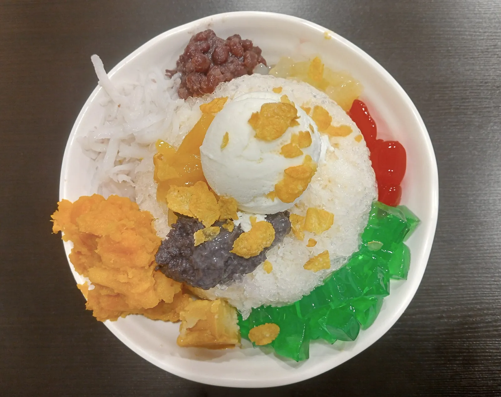 Colourful halo-halo, a favourite Filipino shaved-ice treat