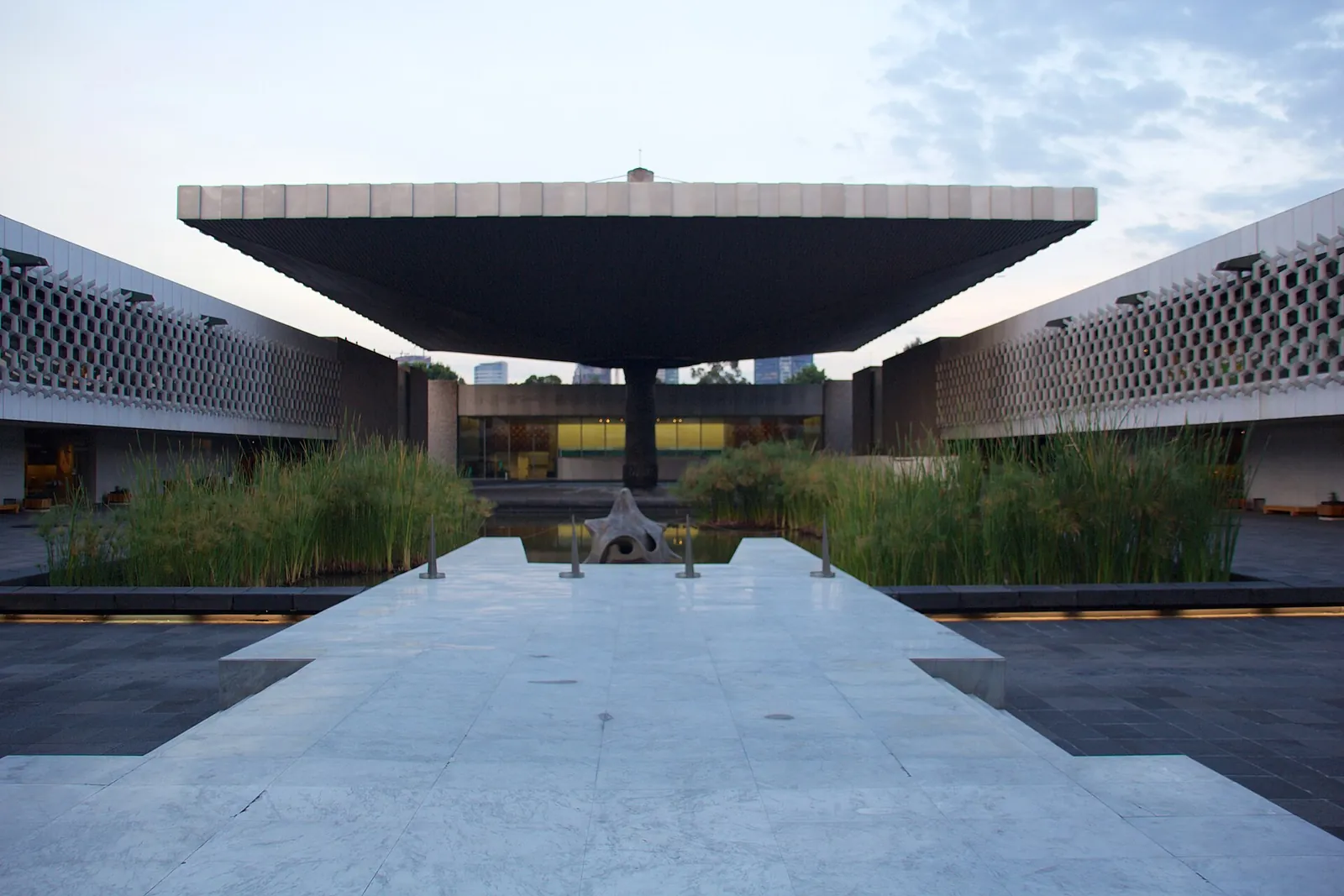 The great umbrella courtyard of the Anthropology Museum