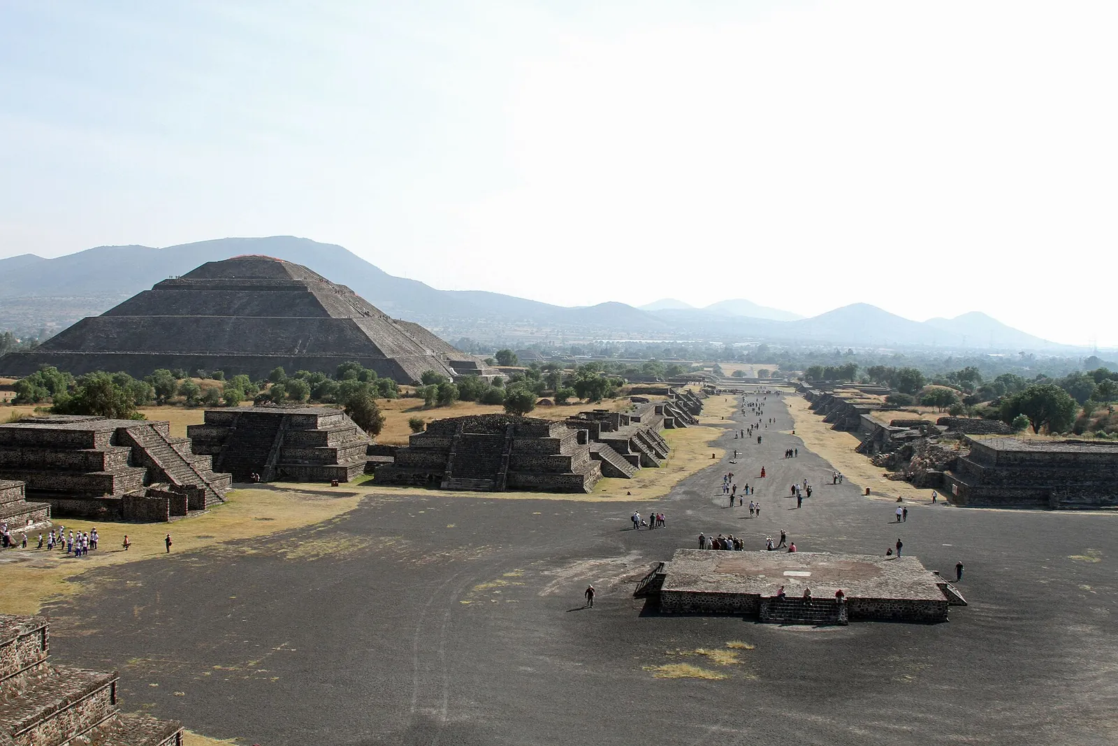 The Pyramid of the Sun beyond the Avenue of the Dead