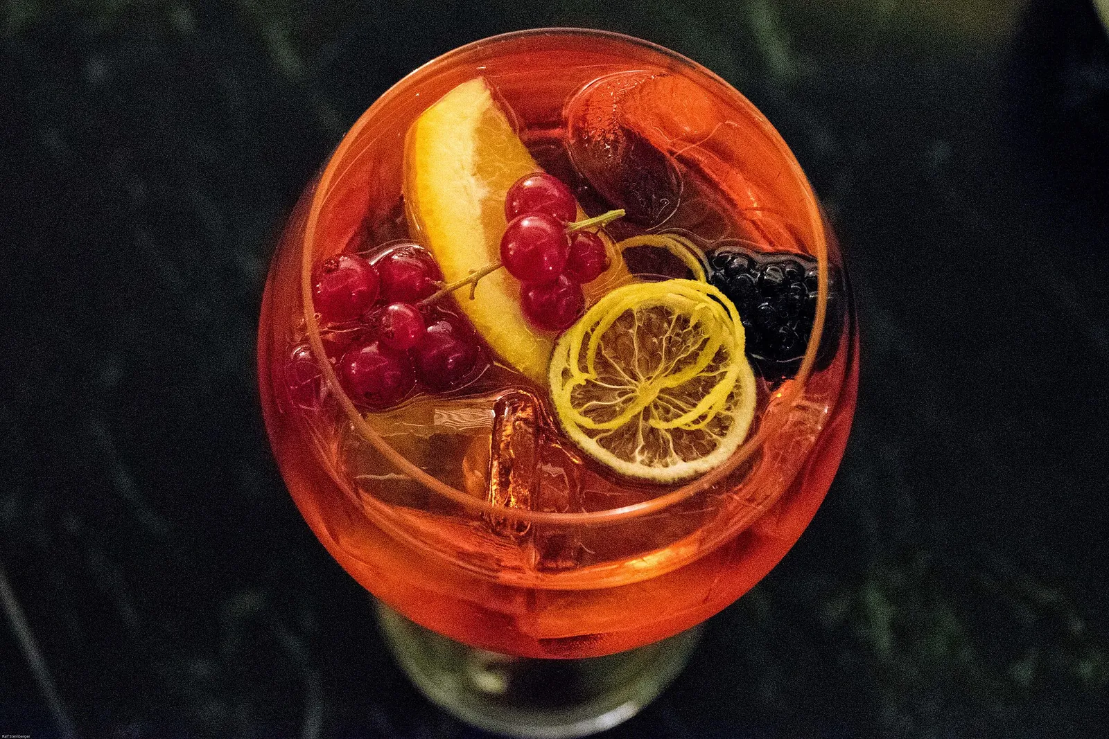 A bright orange spritz, ready for aperitivo