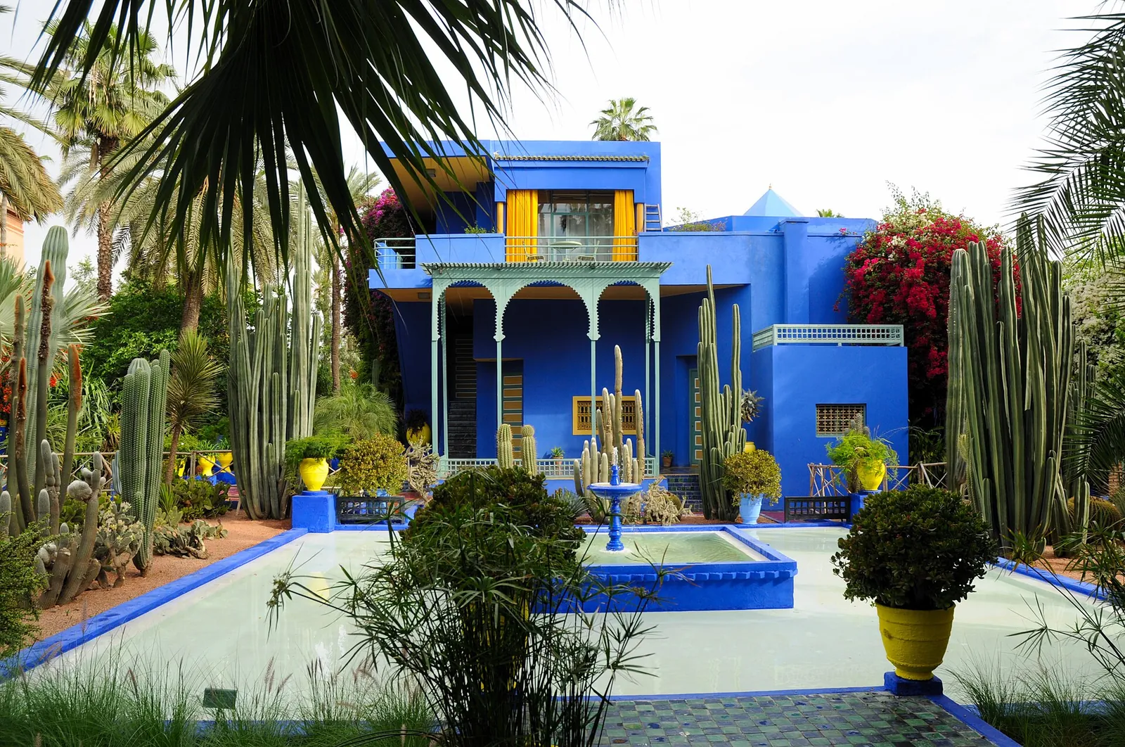 The cobalt-blue villa and cactus beds of Jardin Majorelle