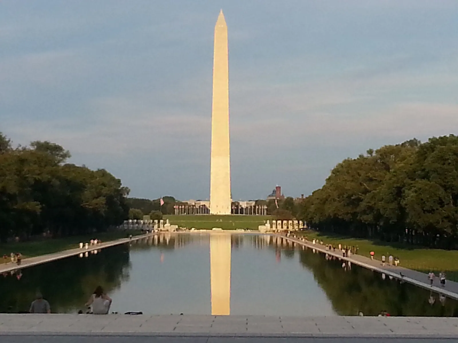 Washington Monument mirrored in the Reflecting Pool