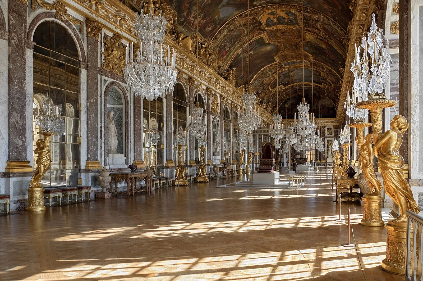 Sunlight in the Hall of Mirrors at Versailles