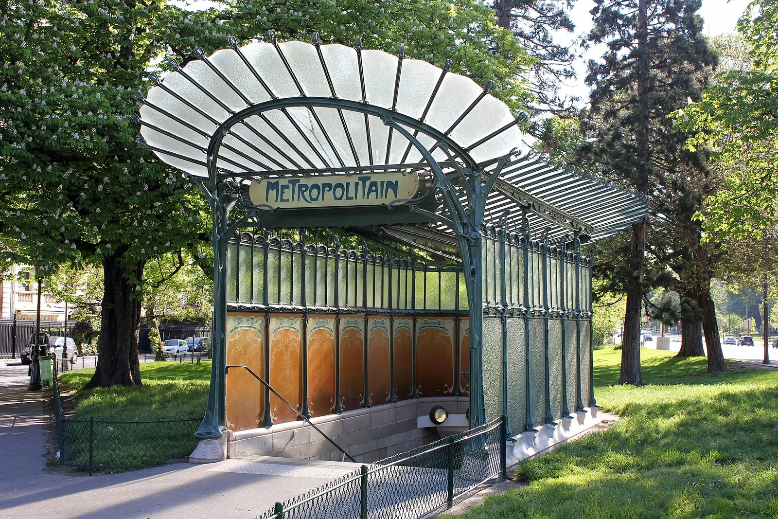 Art Nouveau Metro entrance at Porte Dauphine