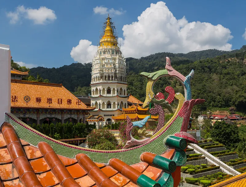 Kek Lok Si pagoda rising above Air Itam, Penang